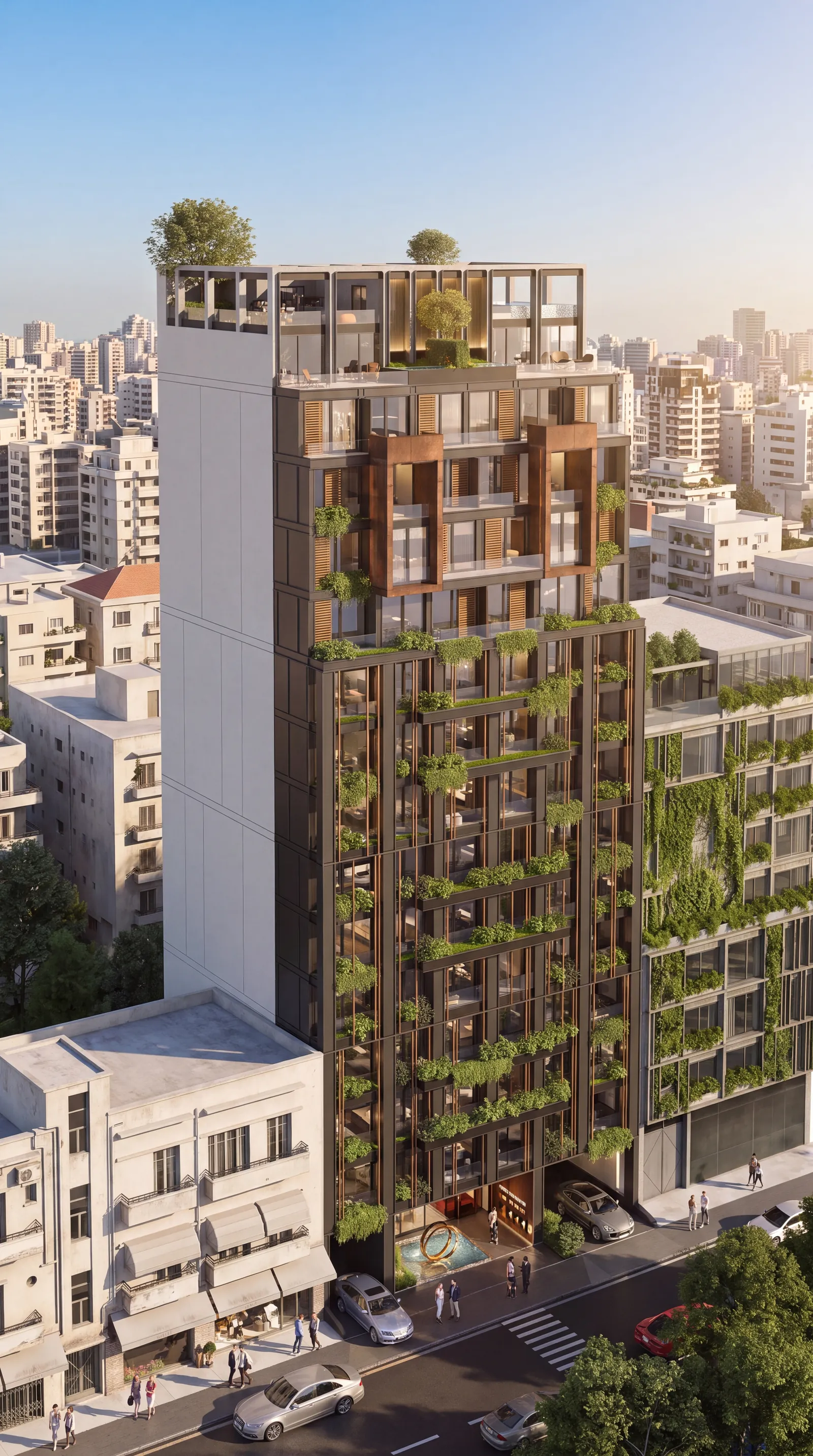 LYV from above — the tower in the fabric of Mar Mikhael