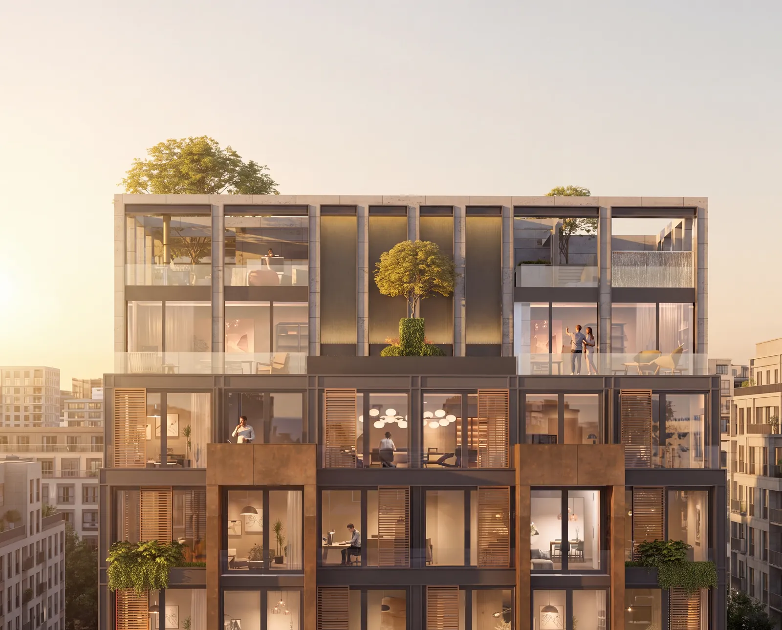 LYV — the roof terraces at golden hour