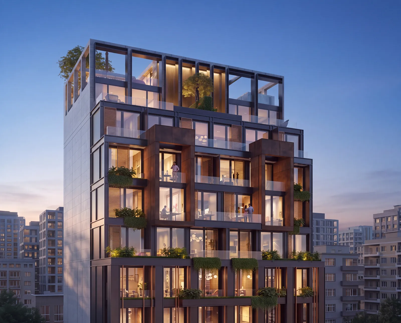 LYV — the upper terraces at dusk