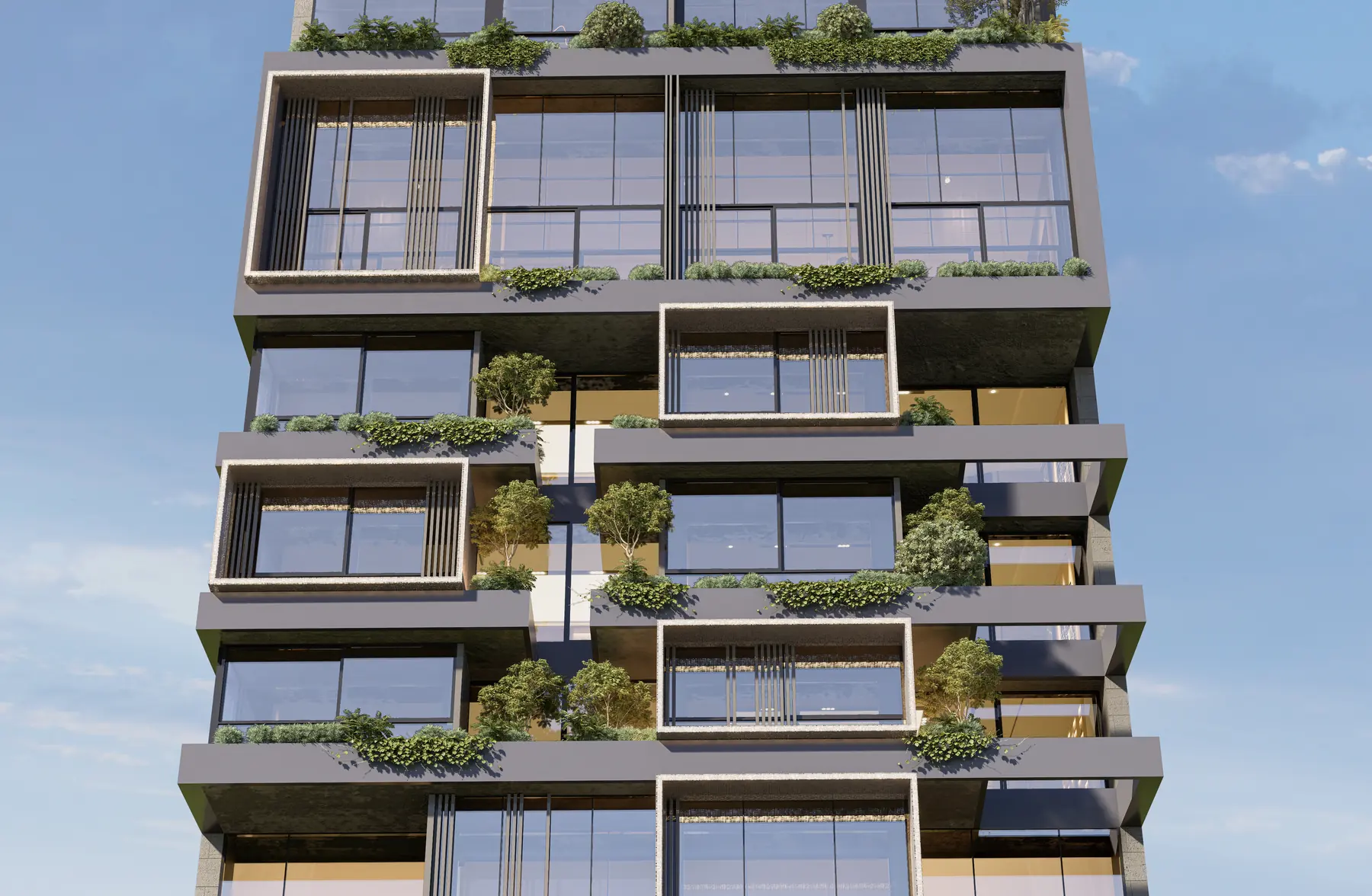 Rail Heights — deep balconies in detail